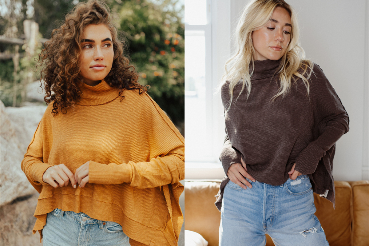 How To Match With Free People Moon Daisy Turtleneck Rib Top