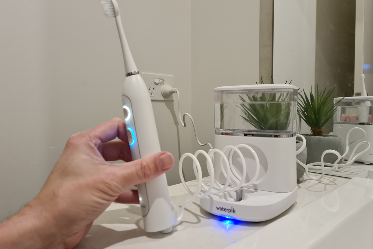 Buy A Waterpik Sonic Fusion Flossing Toothbrush With 3 Brush Heads