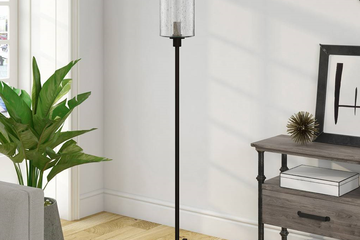 The New Hudson & Canal Panos Floor Lamp With Seeded Glass Shade