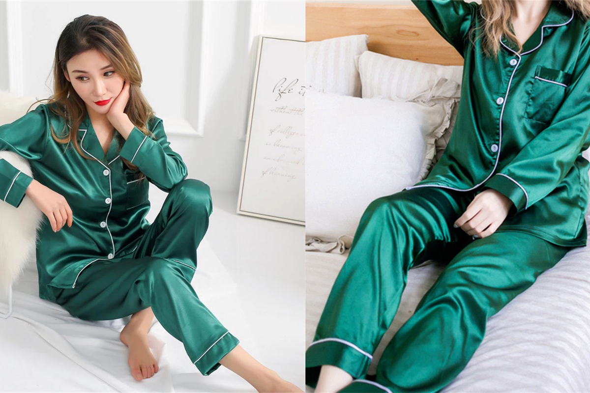 The RM Rebecca Minkoff Notch Collar Pajama Set